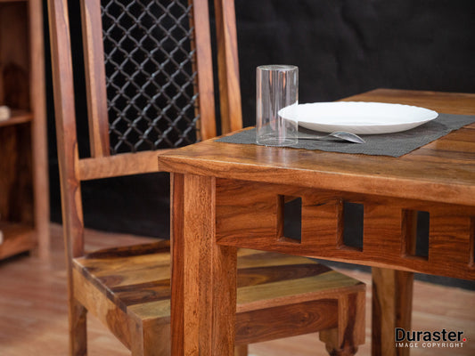 Dudi Furniture Amber Vintage 6 Seater Dining Table Set with Bench