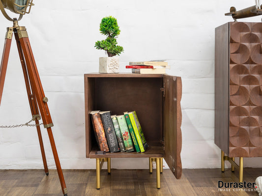 Dudi Furniture El Monte Mango Wood Bedside Table