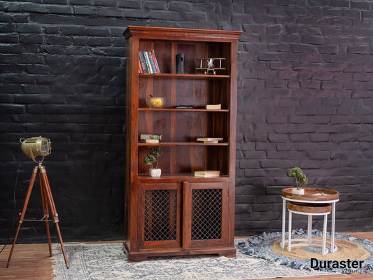 Dudi Furniture Ummed Large Sheesham Wood Book Shelf