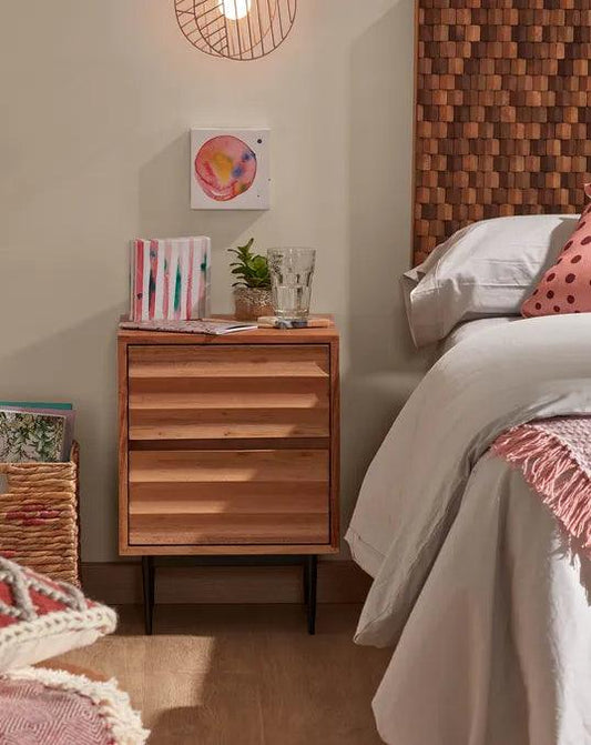 Dudi Furniture Riverrun Bed Side Table Acacia Wood
