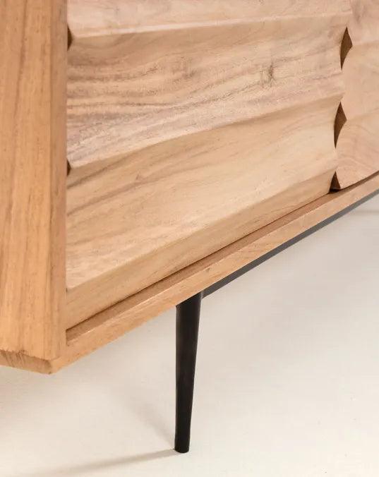 Dudi Furniture Riverrun Industrial TV Unit Acacia Wood