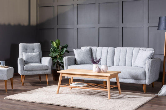 Dudi Furniture Daisy Three Seater Light Grey