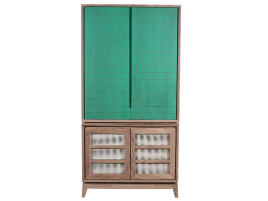 Dudi Furniture Elementary Acacia Wooden Wardrobe