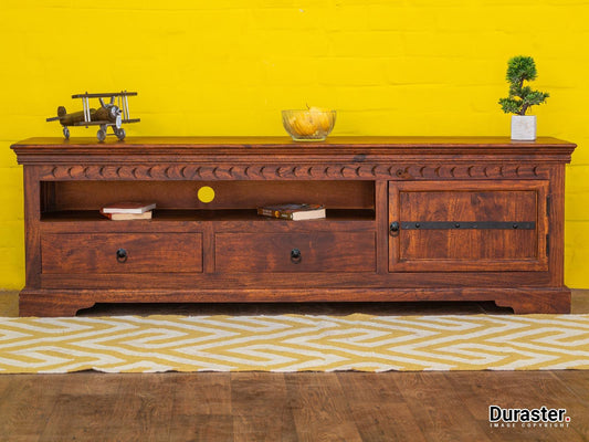 Dudi Furniture Aristocrat Solid Wood TV Unit with Storage
