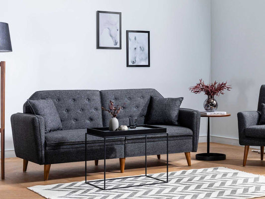 Dudi Furniture Daisy Three Seater Anthracite Grey