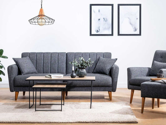 Dudi Furniture Daisy Two Seater Anthracite Grey