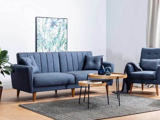 Dudi Furniture Daisy Two Seater Navy Blue