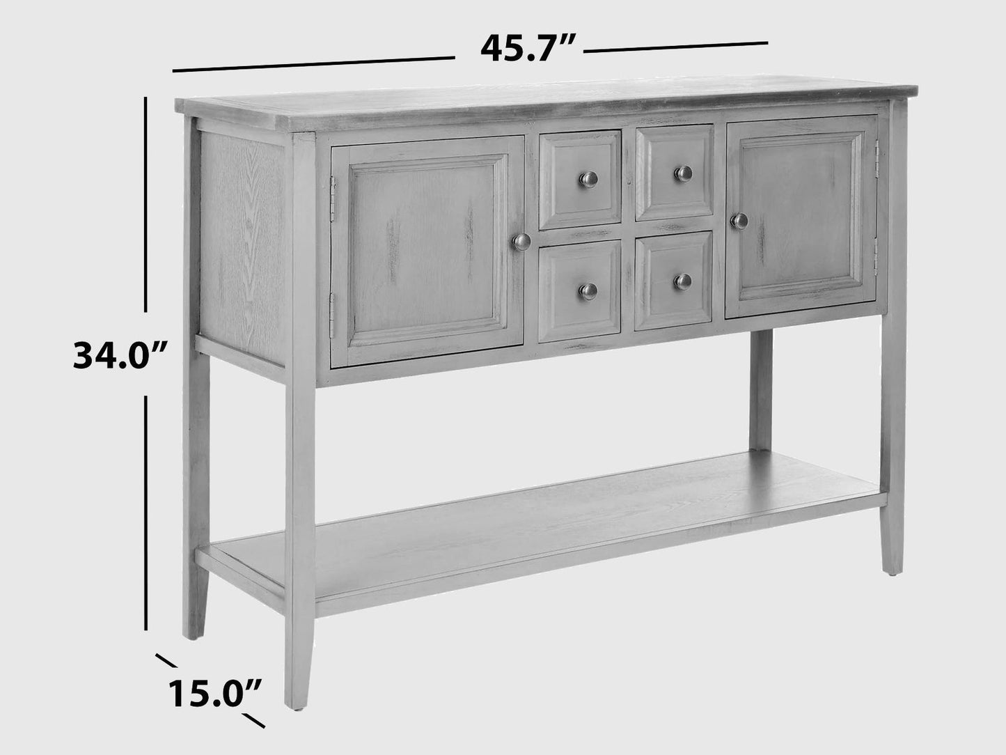 Dudi Furniture Florida Wooden Console Table (Distressed Barn Blue)