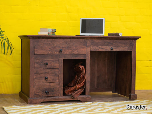Dudi Furniture Gangaur Solid Wood Study Table with Storage