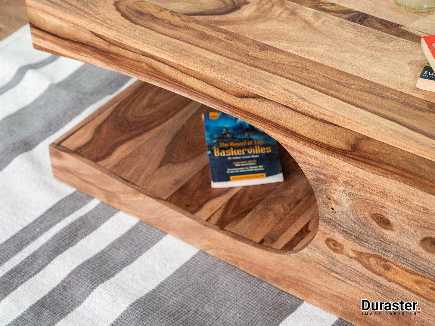 Dudi Furniture Hawkin Solid Wood Modern Coffee Table