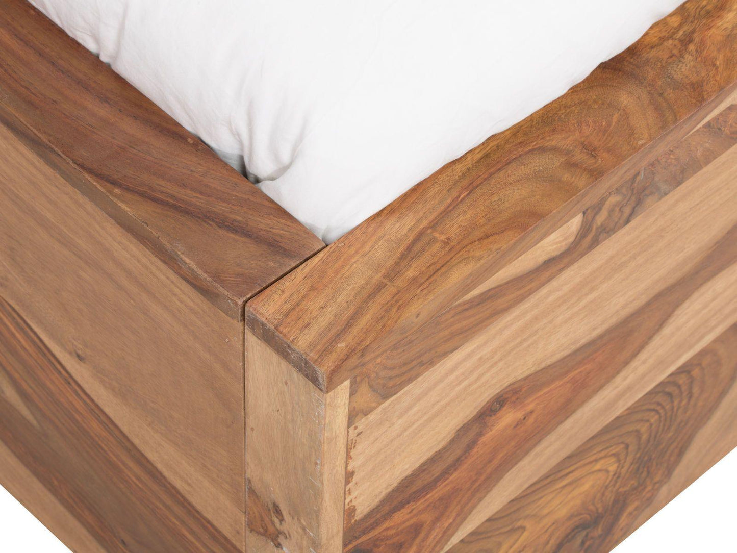 Dudi Furniture Elite Sheesham Wood King Size Bed With Storage