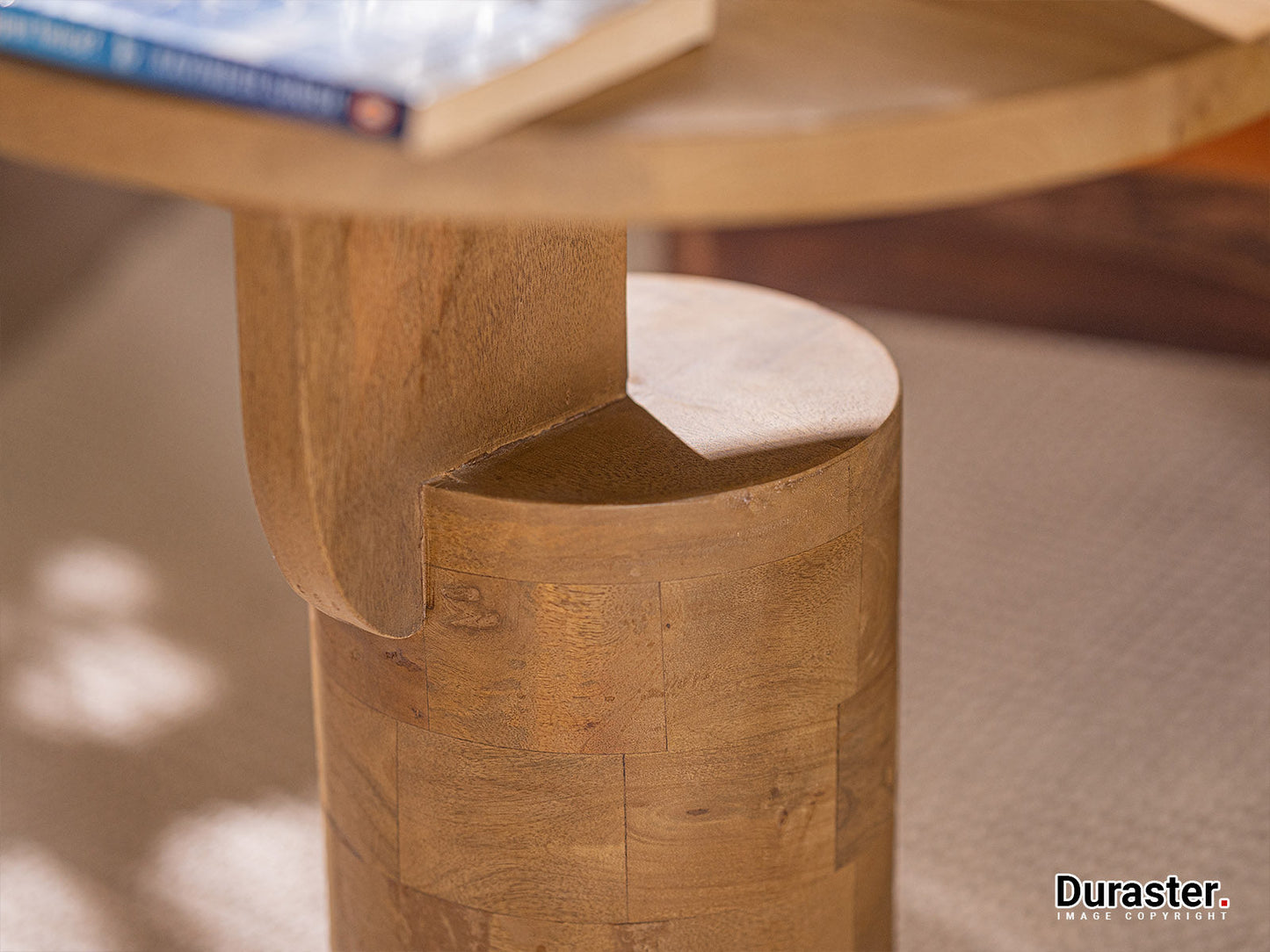 Dudi Furniture New York Wooden Round Side Table
