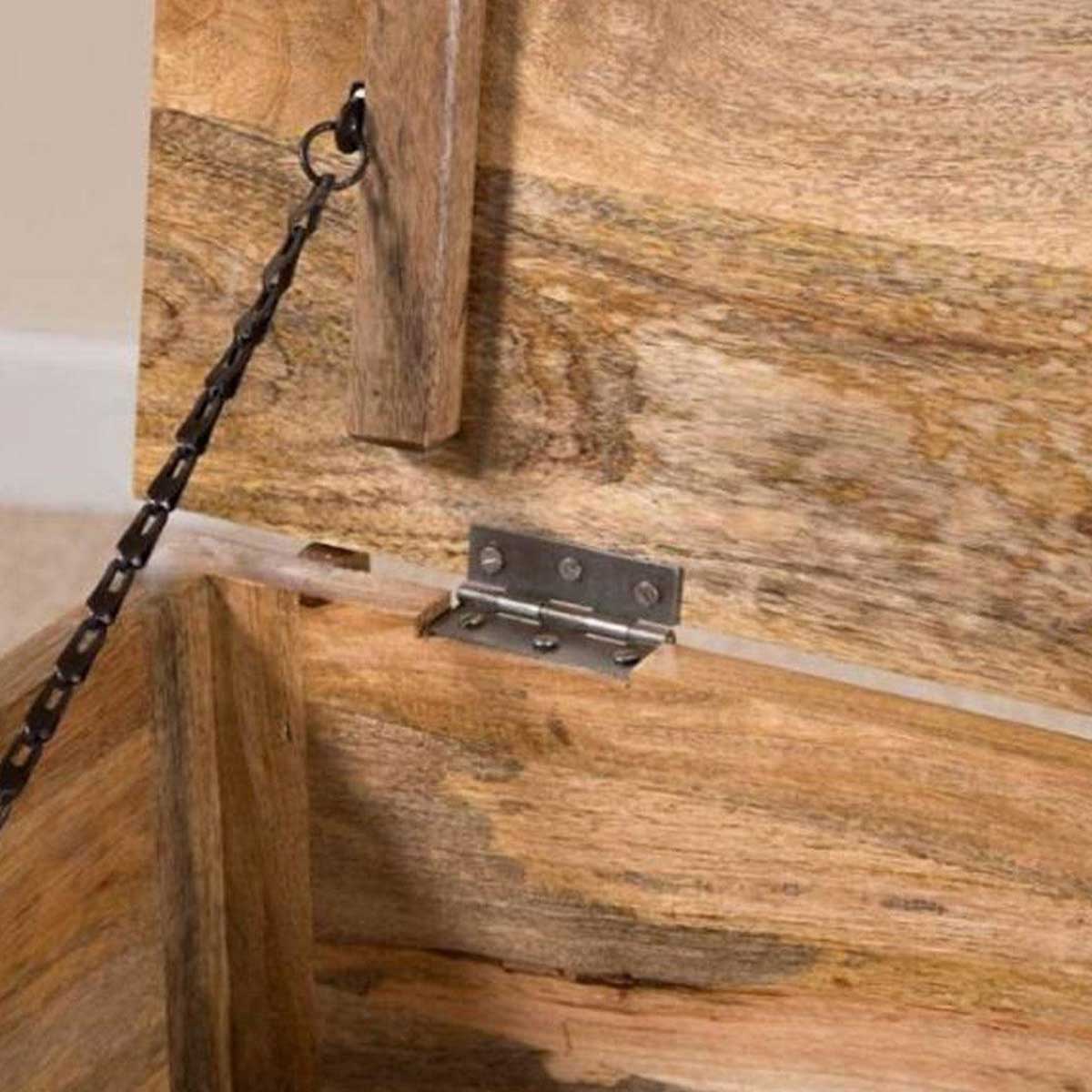 Dudi Furniture Misa Solid Mango wood Storage Trunk