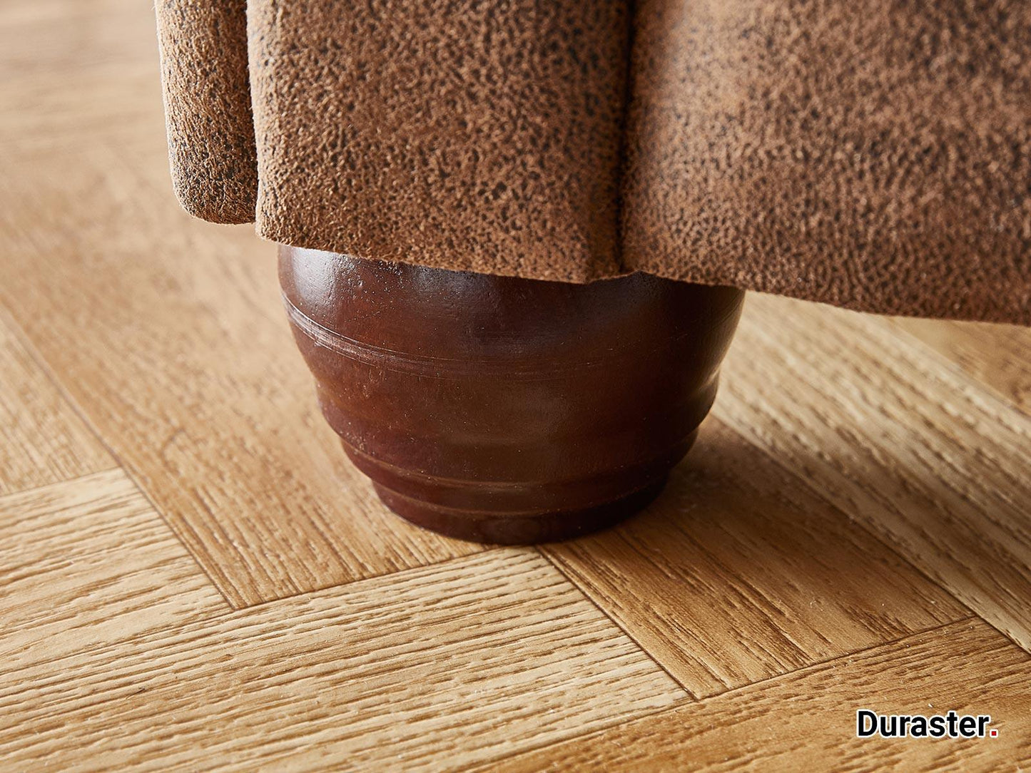 Dudi Furniture Chesterfield Vintage Brown Ottoman Left