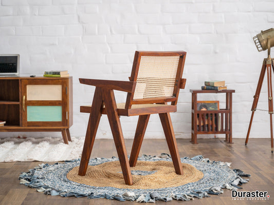Dudi Furniture Raygoor Sheesham Wood Rattan Armchair