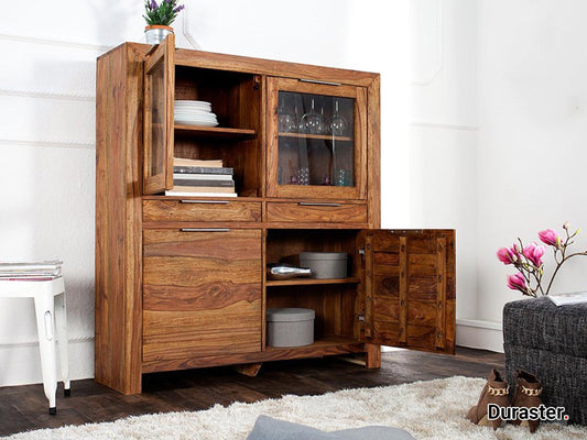 Dudi Furniture Rio Sheesham Wood Display Cabinet
