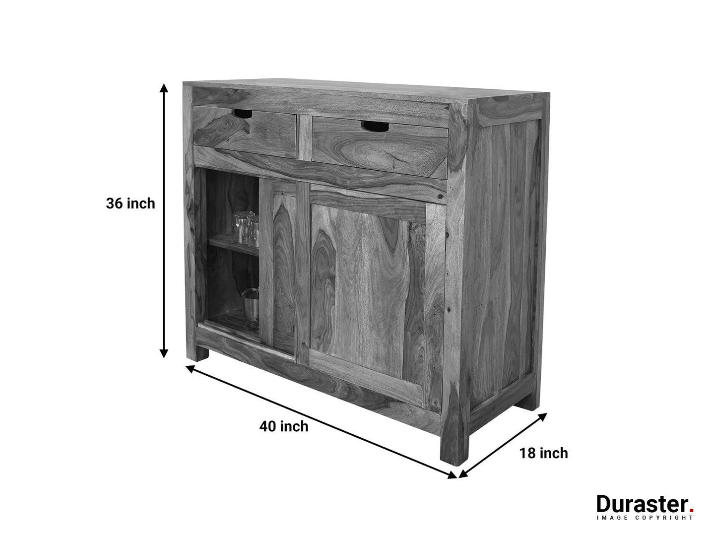 Dudi Furniture Alpaca Wooden Sideboard Cabinet