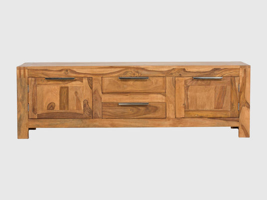 Dudi Furniture Torpedo Solid Sheesham Wood TV Unit