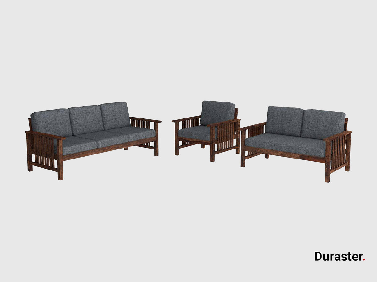 Dudi Furniture Ummed Modern Sheesham Wooden Sofa Set