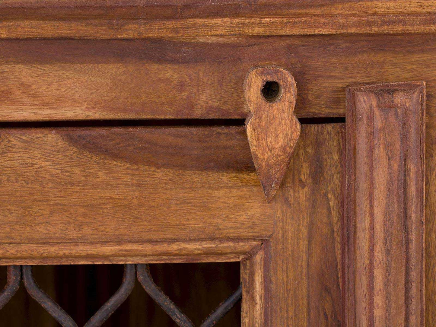 Dudi Furniture Vismit Solid Sheesham Wood Sideboard Cabinet