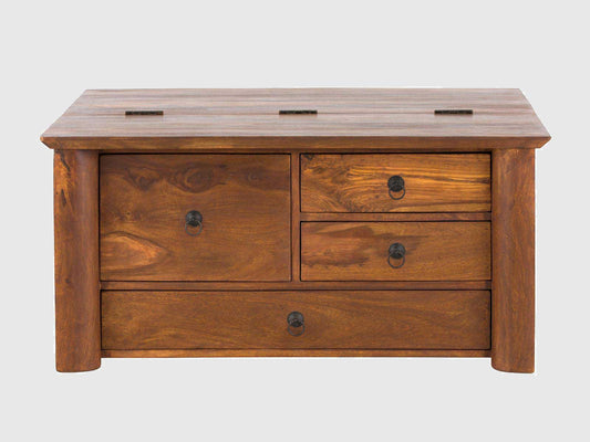 Dudi Furniture Vismit Solid Sheesham wood Coffee Table Chest