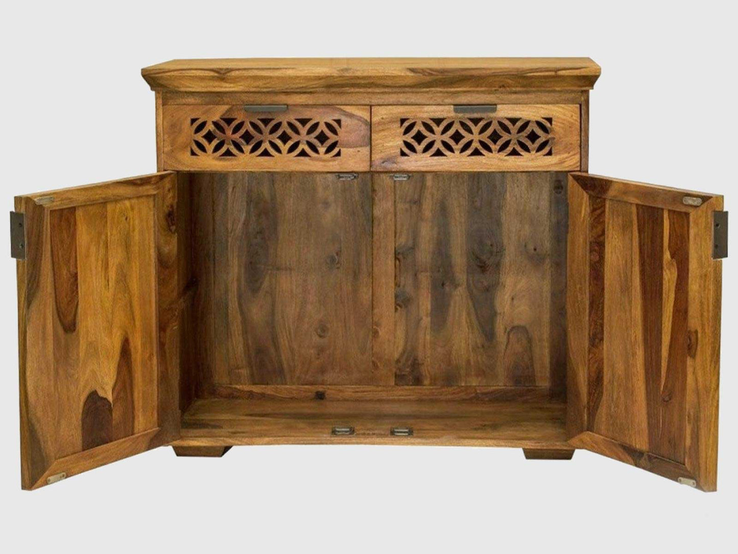 Dudi Furniture Vismit Solid Sheesham wood Sideboard Cabinet