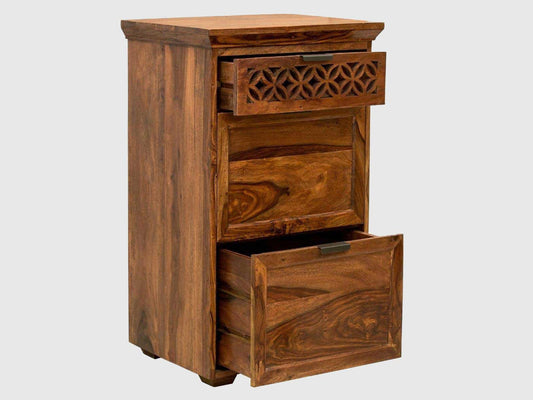 Dudi Furniture Vismit Solid Sheesham wood Sideboard Cabinet