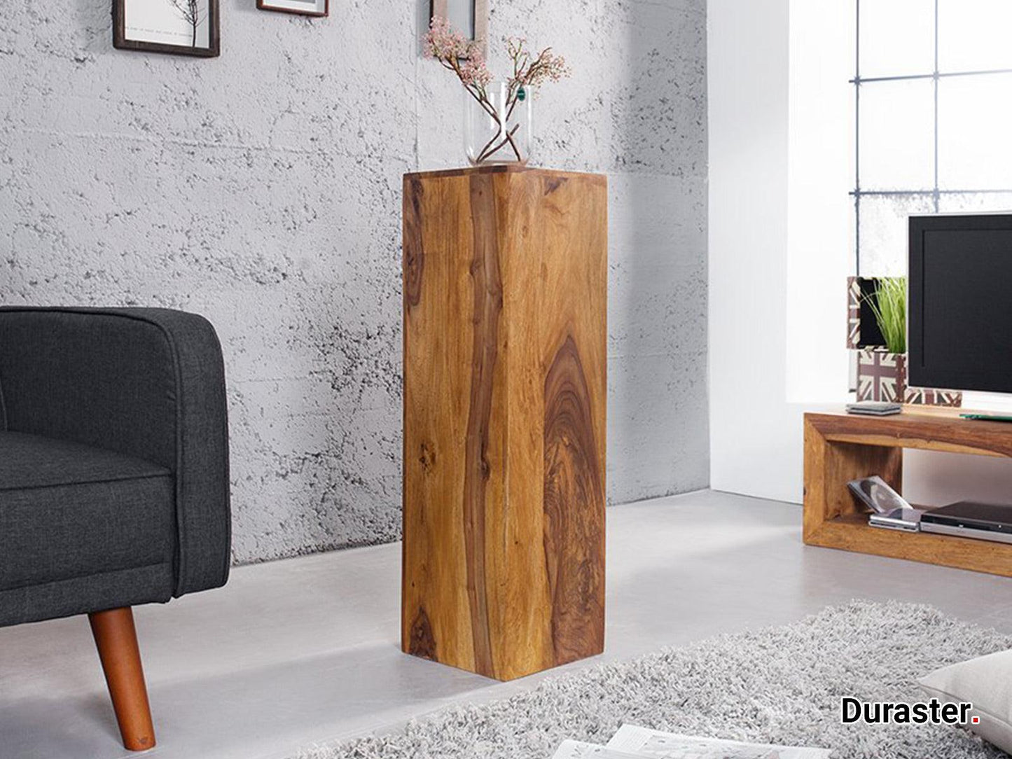 Dudi Furniture Buckingham Sheesham Wood Set of 3 Side Table