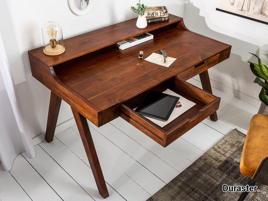 Dudi Furniture Buckingham Modern Acacia Wood Study Desk