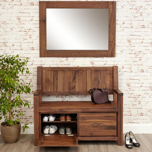 Dudi Furniture Marwar Shoe Rack cum Bench