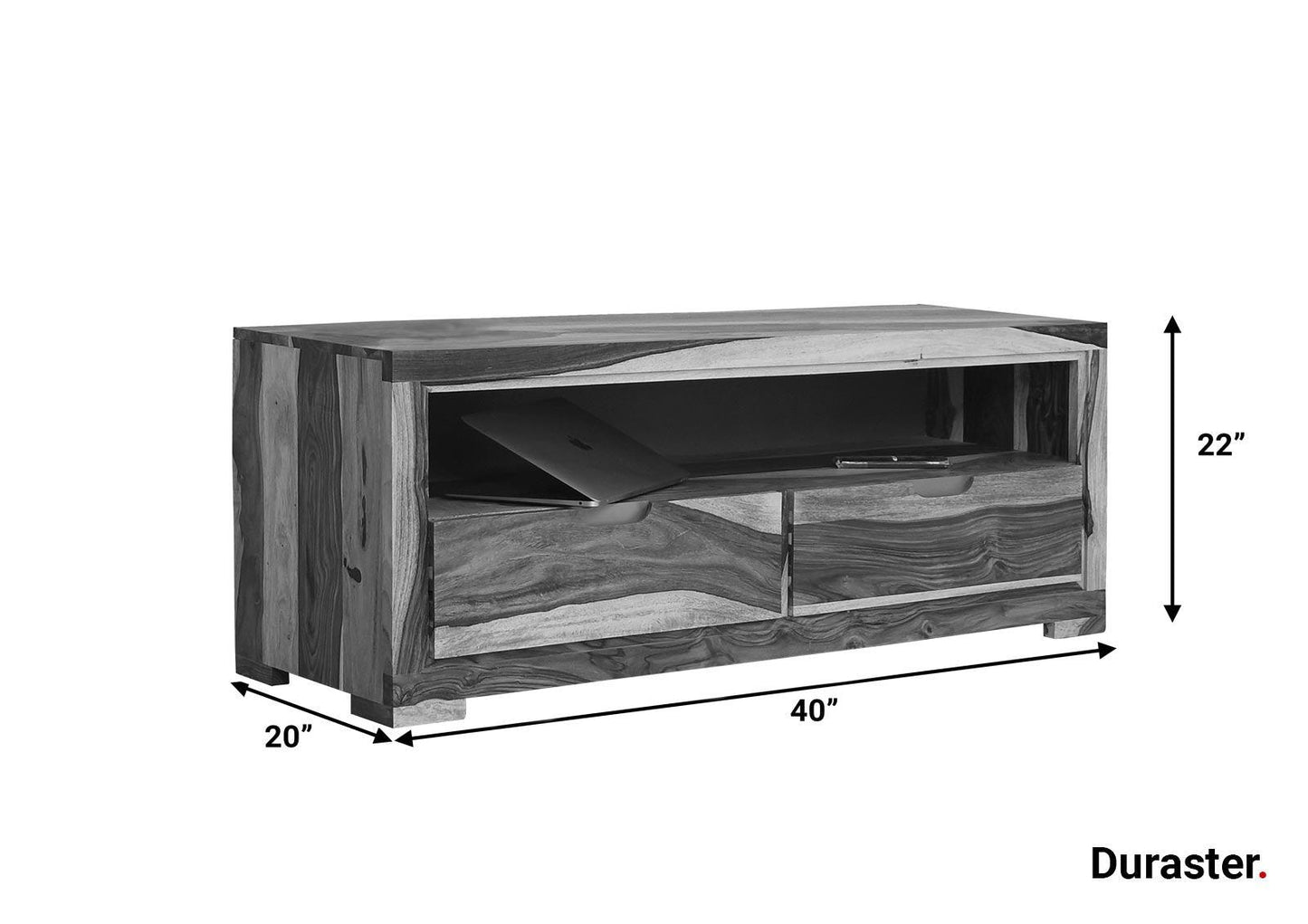 Dudi Furniture Raygoor Modern Sheesham Wood TV Unit