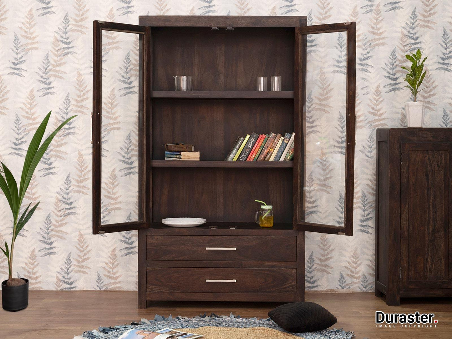 Dudi Furniture Gangaur Solid Wood Display Cabinet