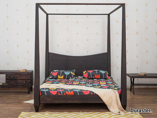 Dudi Furniture Tuscany Sheesham Wood Four Poster King Size Bed