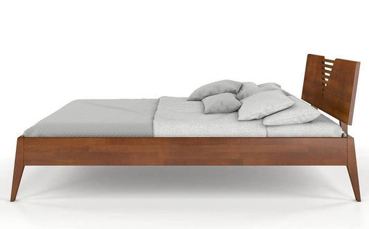 Dudi Furniture Preyas Mango wood Teak Finish Wooden Bed