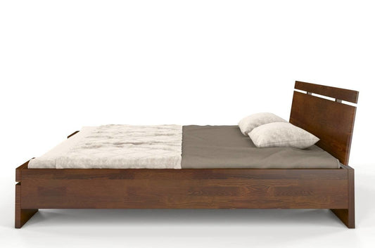 Dudi Furniture Preyas Mango wood Teak Finish Wooden Bed