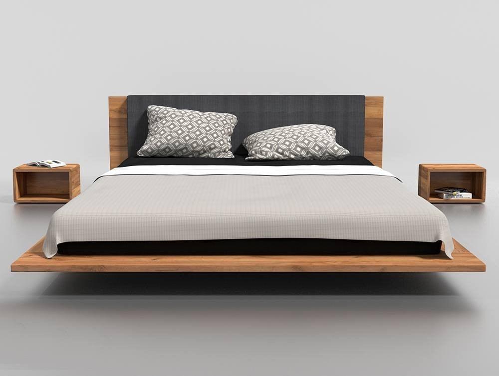 Dudi Furniture Preyas Mango wood Teak Finish Wooden King Size Bed