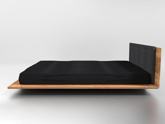 Dudi Furniture Preyas Mango wood Teak Finish Wooden King Size Bed