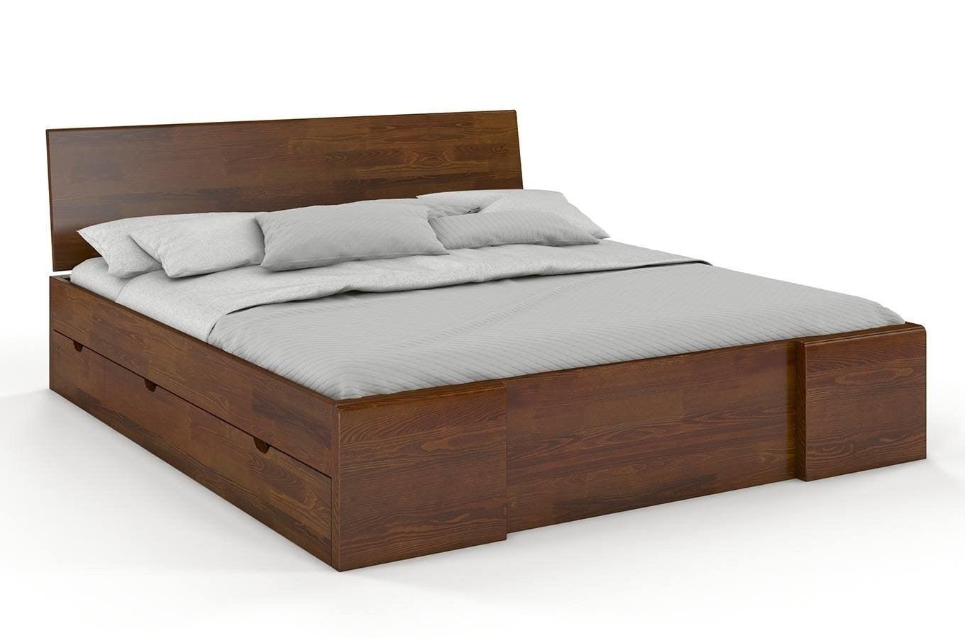 Dudi Furniture Preyas Mango wood Teak Finish Storage Wooden King Size