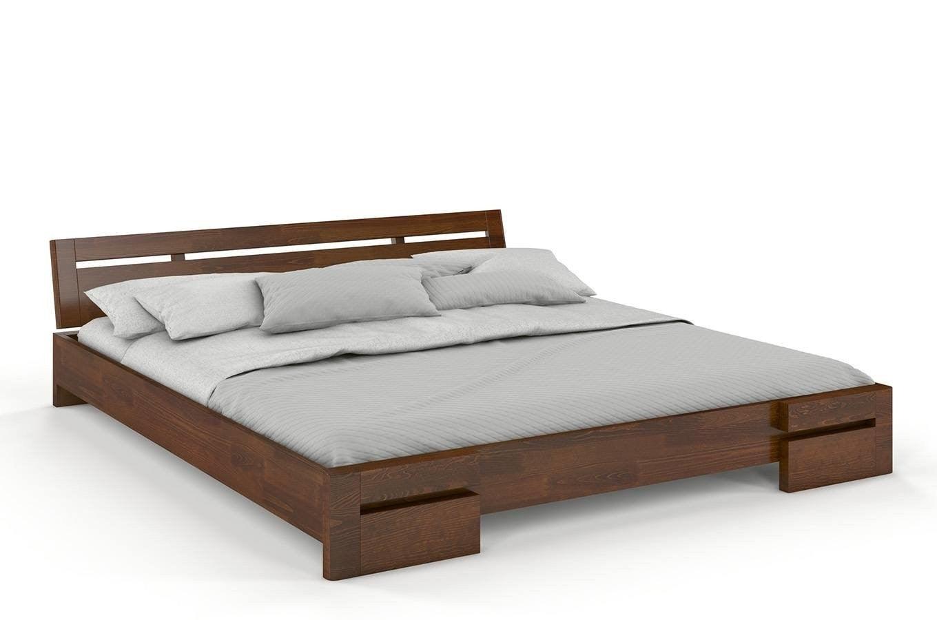Dudi Furniture Preyas Mango wood Teak Finish Wooden King Size Bed