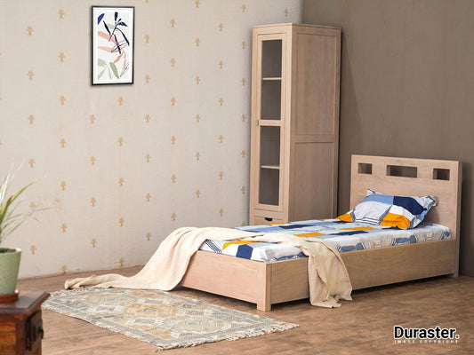 Dudi Furniture Novo Premium Modern Sheesham Wood Single Bed With