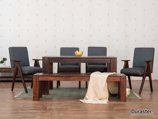 Dudi Furniture Marvel Wood Dining Table Set 6 Seater