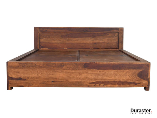 Dudi Furniture Metro Modern Sheesham wood Storage King Size Bed