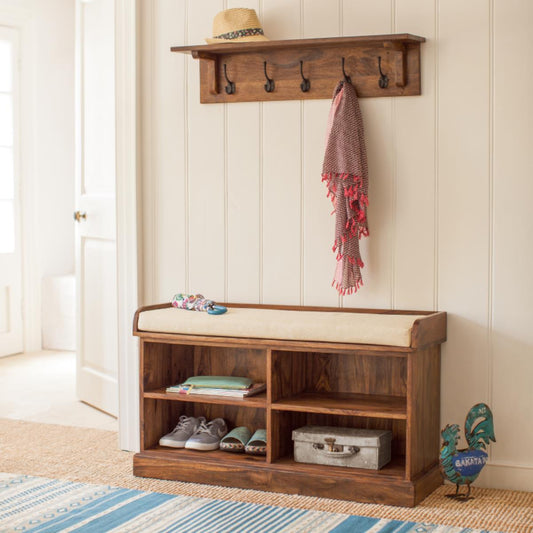 Dudi Furniture Mehran Sheesham Wood Shoe Rack