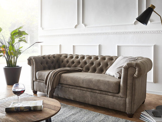 Dudi Furniture Chesterfield Traditional Three Seater Sofa