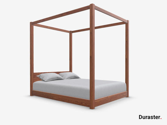 Dudi Furniture Preyas Solid Sheesham Wood Four-Poster King Size Bed