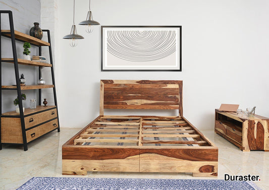 Dudi Furniture Raygoor Sheesham Wood King Size Bed