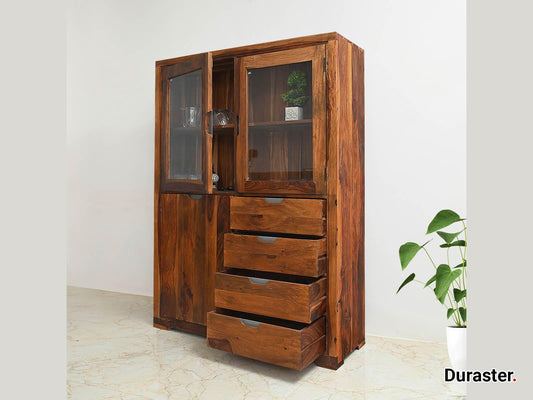 Dudi Furniture Raygoor Sheesham Wood Crockery Unit