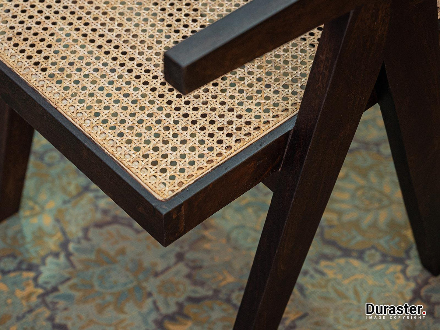 Dudi Furniture Tuscany Sheesham Wood Rattan Armchair