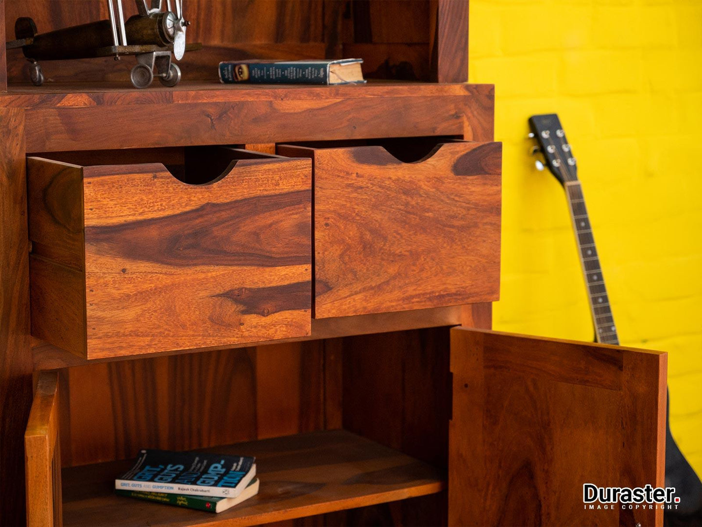 Dudi Furniture Ummed Modern Sheesham Wood Buffet Cabinet
