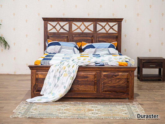 Dudi Furniture Ummed Solid Sheesham wood Elegant King Size Bed